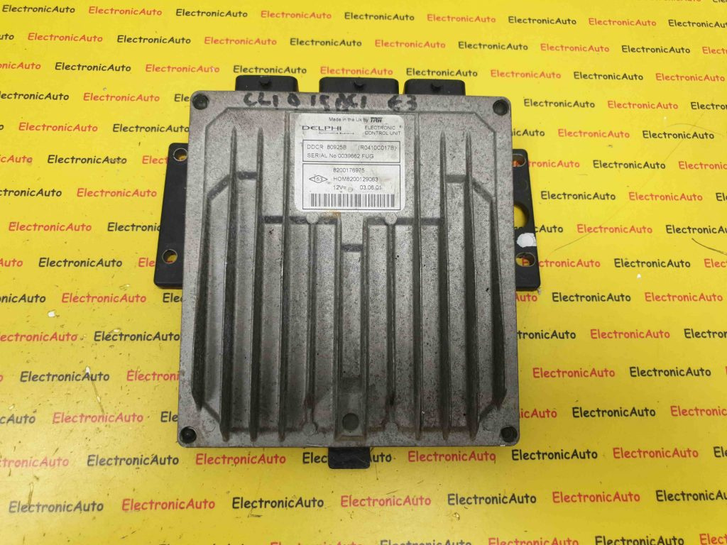 ECU Calculator Motor Renault Clio 1.5 dci, 8200176975, HOM8200129063, R0410C017B, DDCR 80925B