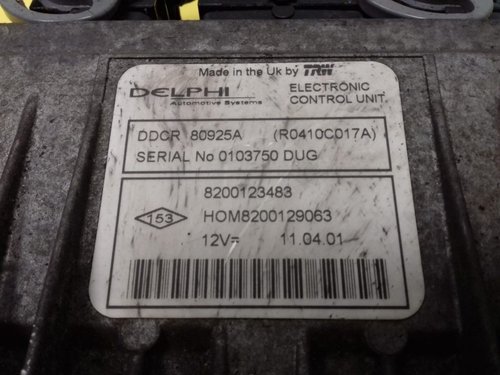ECU Calculator Motor Renault Clio 1.5 DCI 8200123483, HOM8200129063