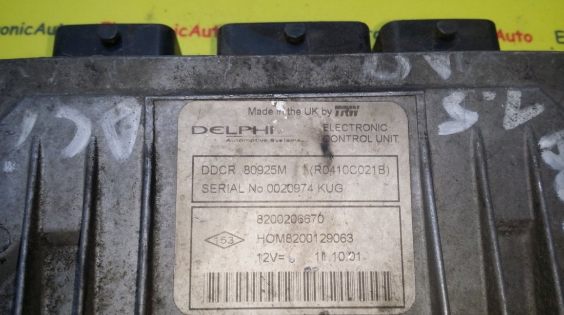 ECU Calculator motor Renault Clio 1.5DCI 8200206670