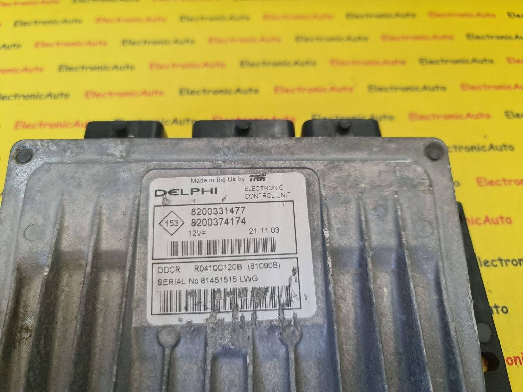 ECU Calculator Motor Renault Clio, 8200331477, 8200374174, R0410C120B,