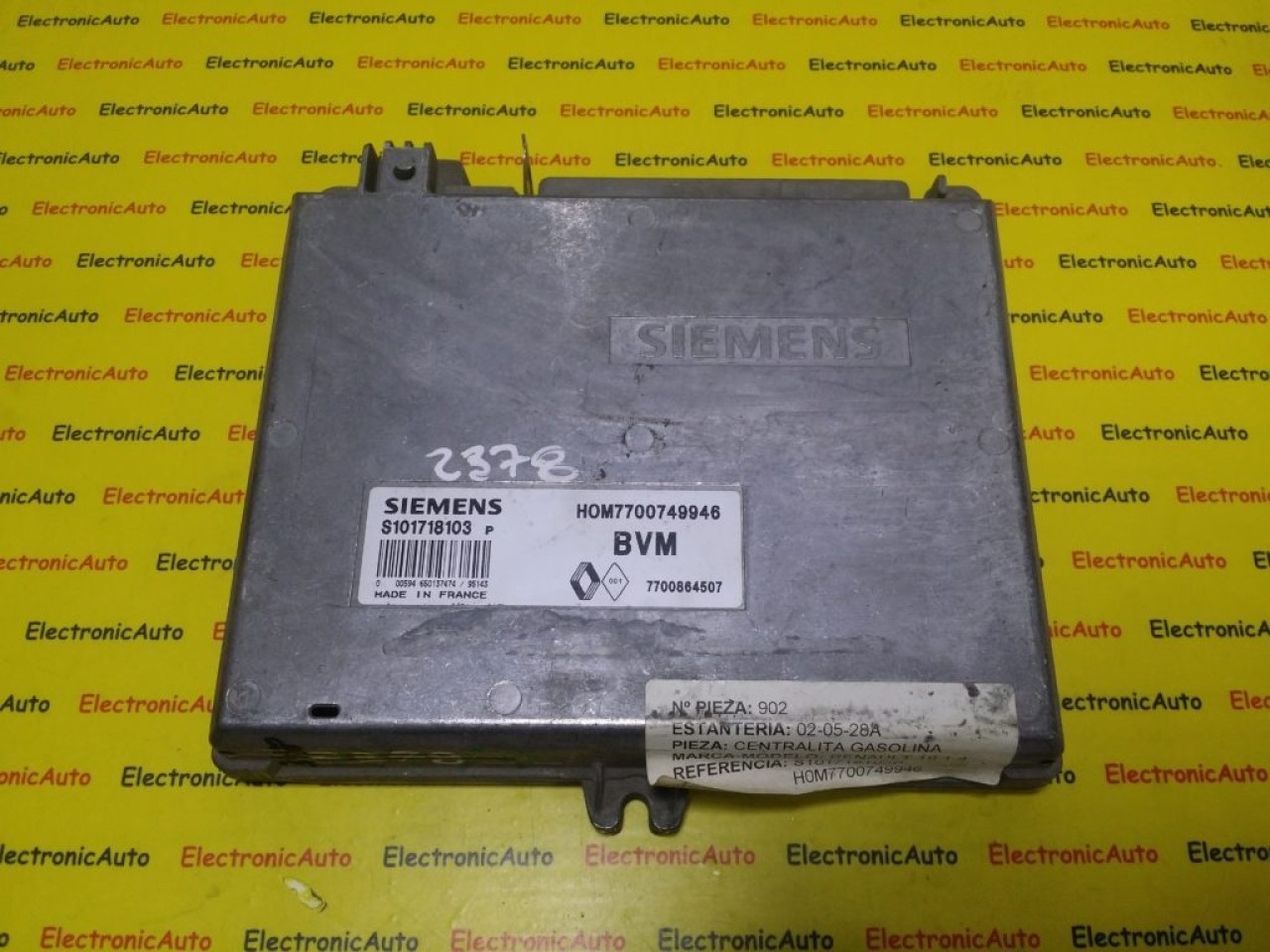 ECU Calculator Motor Renault Clio, S101718103P, 7700749946, 7700864507