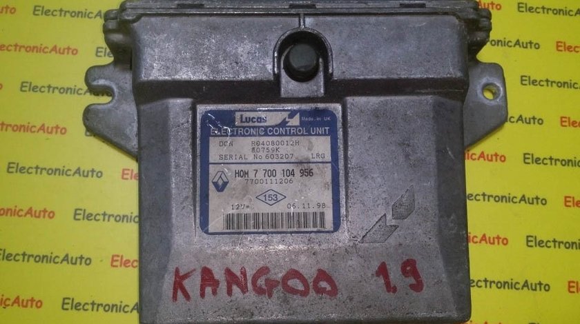 ECU Calculator motor Renault Kangoo 1.9 HOM7700104956 R04080012H
