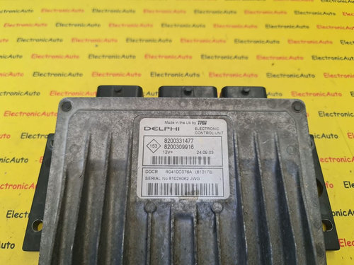 ECU Calculator motor Renault Kangoo, 8200331477, 8200309916,