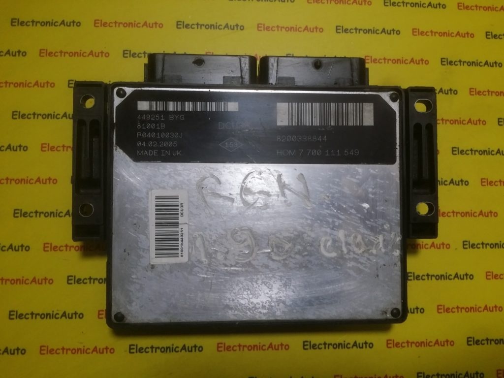 ECU Calculator motor Renault Kangoo 8200338844, R04010030J