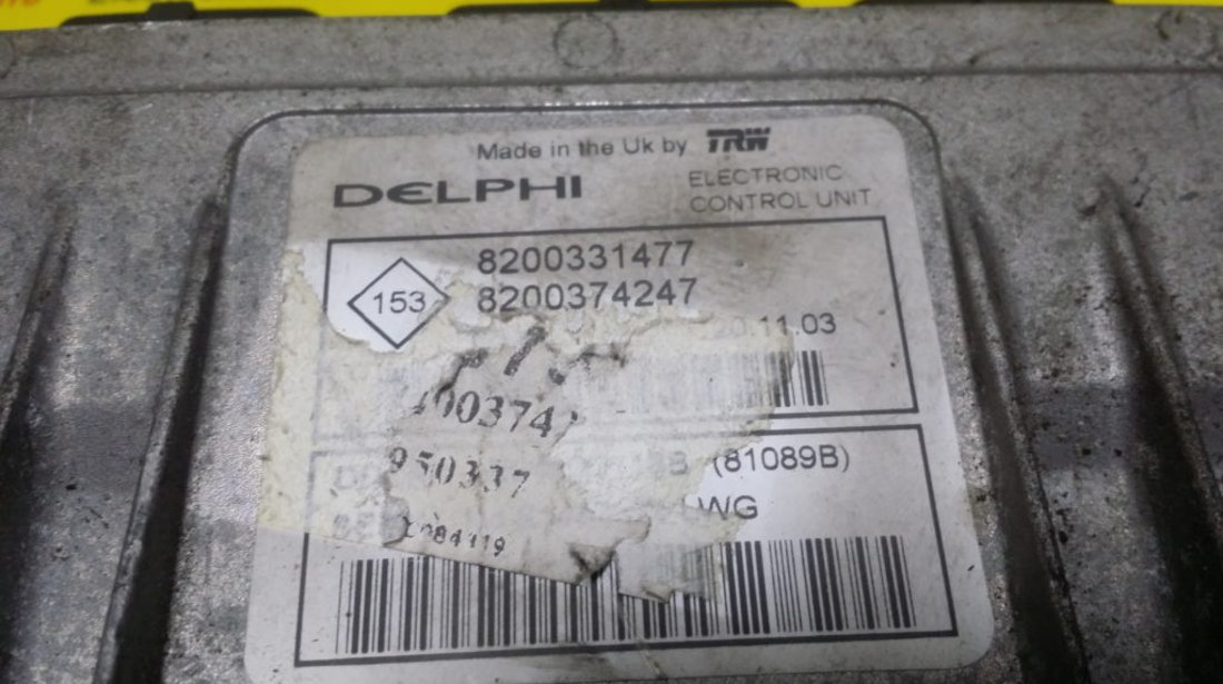 ECU Calculator Motor Renault Kangoo, Clio, 8200331477, 8200374247
