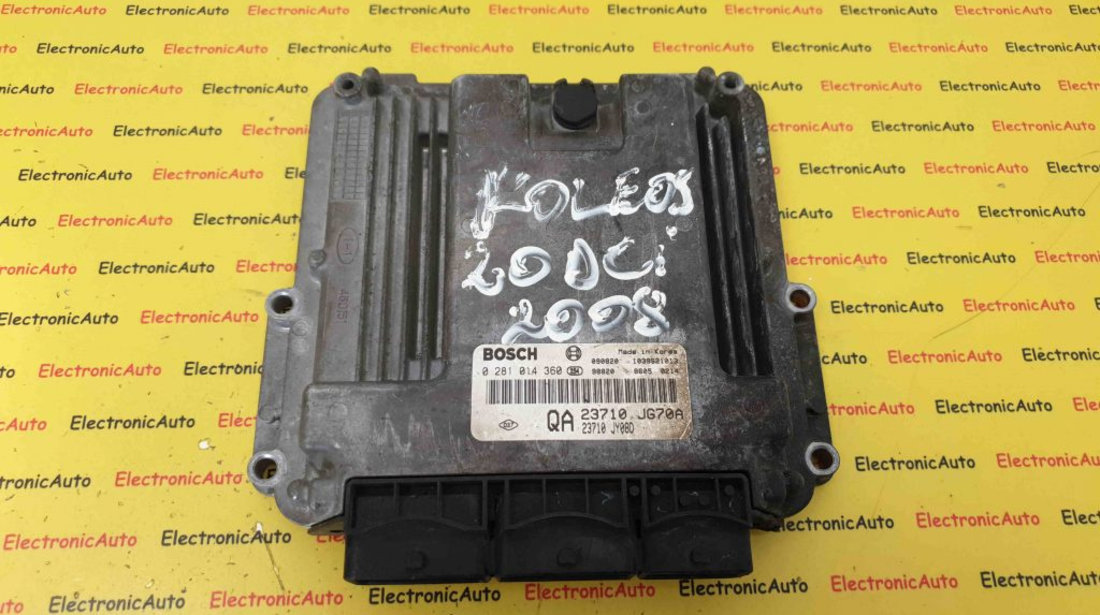 ECU Calculator Motor Renault Koleos 2.0DCi, 0281014360, 23710JG70A, 23710JY08D