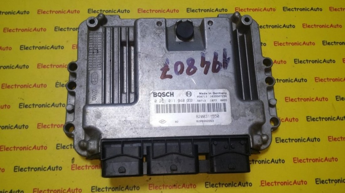 ECU Calculator motor Renault Master 2.5DCI 0281011940, 8200311550