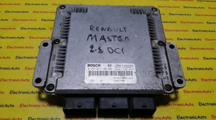 ECU Calculator motor Renault Master 2.5DCI 0281011105, HOM8200091432