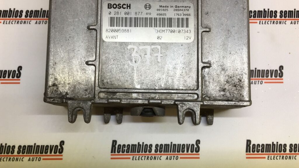 ecu Calculator Motor RENAULT MEGANE, 0281001877, 8200059881, HOM 7700107343,
