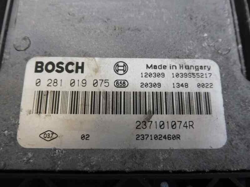 ECU Calculator Motor RENAULT MEGANE, 0281019075, 237101074R, 237102460R,