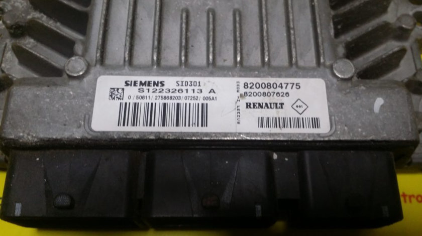 ECU Calculator Motor Renault Megane 1.5 DCI, 8200804775, 8200807626, S122326113A