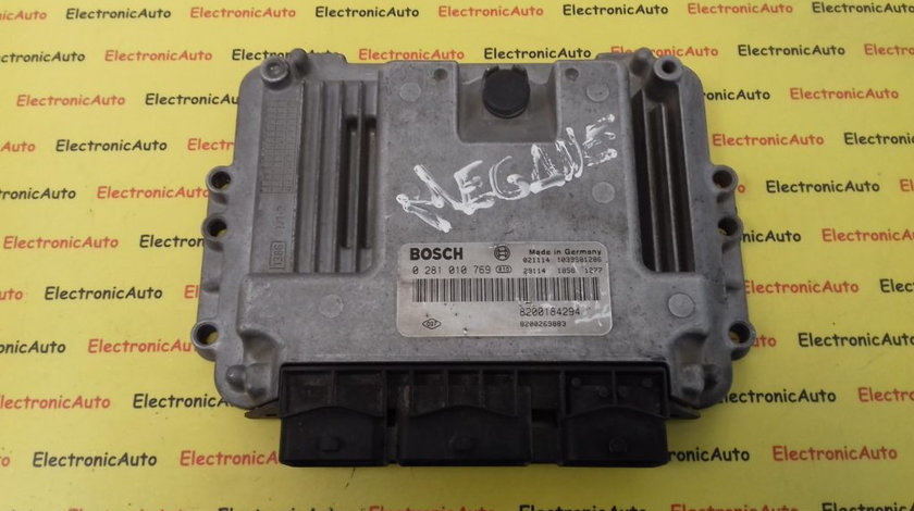 ECU Calculator Motor Renault Megane 1.9 DCI, 0281010769, 8200184294, 8200269883