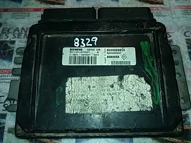 ECU Calculator Motor RENAULT MEGANE SCENIC S110137001 A / S110137001A, SIRIUS32N, 8200028833, 8200044437,
