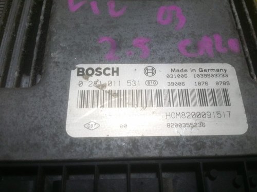 ECU Calculator motor Renault Trafic 2.5DCI 0281011531, HOM8200091517