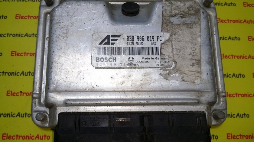 ECU Calculator motor Seat Alhambra 1.9TDI 0281010751, 038906019FC