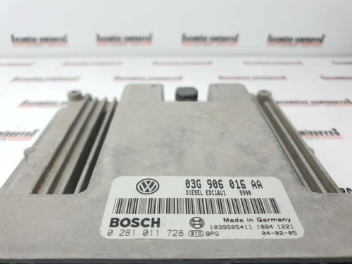 ECU Calculator Motor SEAT ALTEA, 0281011728, EDC16U1, 03G906016AA,