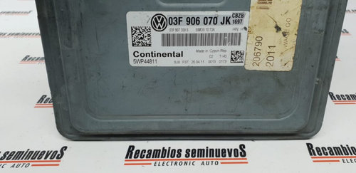 ECU Calculator Motor SEAT ALTEA, 03F906070JK, 03F907309S, 5WP44811, SIMOS1013A,