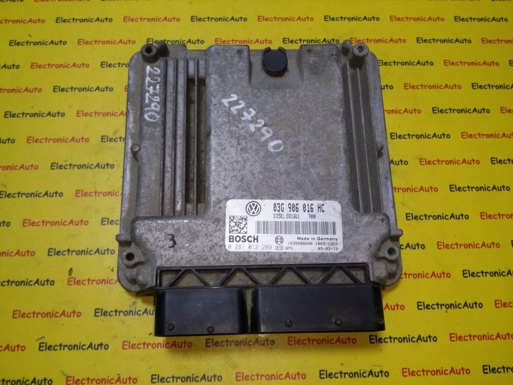 ECU Calculator motor Seat Altea 1.9 tdi 0281012289, 03G906016HC