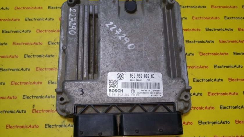 ECU Calculator motor Seat Altea 1.9 tdi 0281012289, 03G906016HC