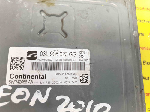 ECU Calculator Motor Seat Altea Leon 1.6 tdi, 03L906023GG, 5WP42658AA, SIMOS PCR2.1