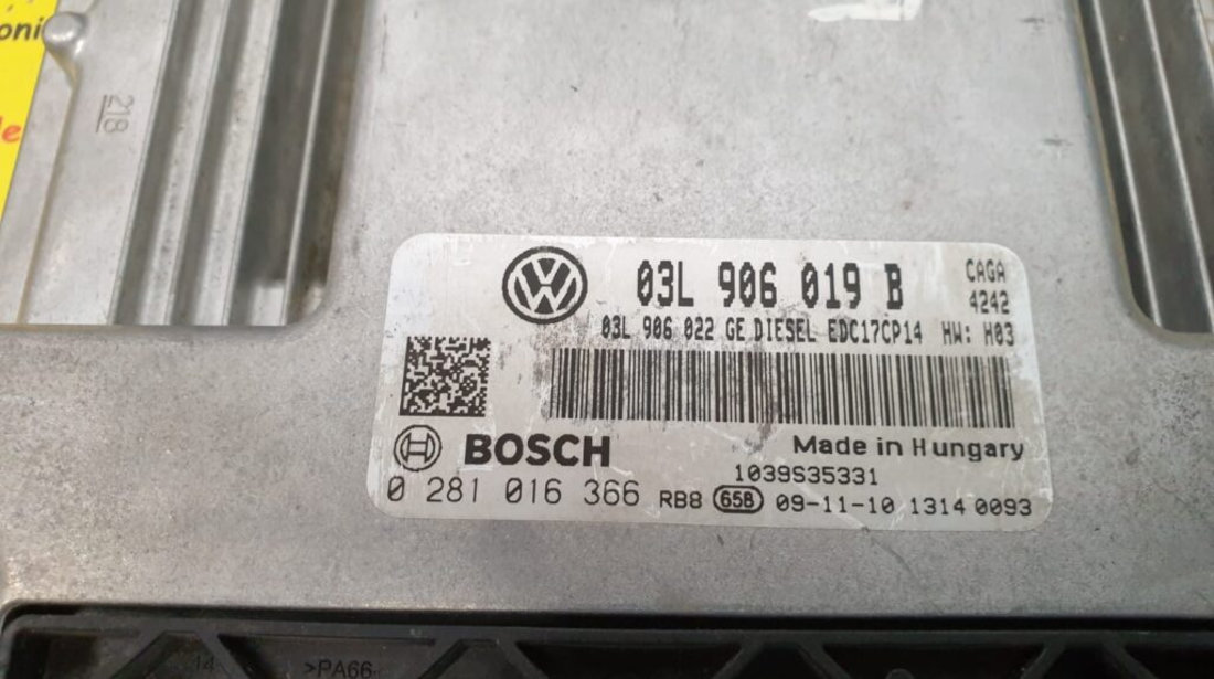 ECU Calculator motor Seat Exeo 2.0TDi, 03L906019B, 0281016366, EDC17CP14