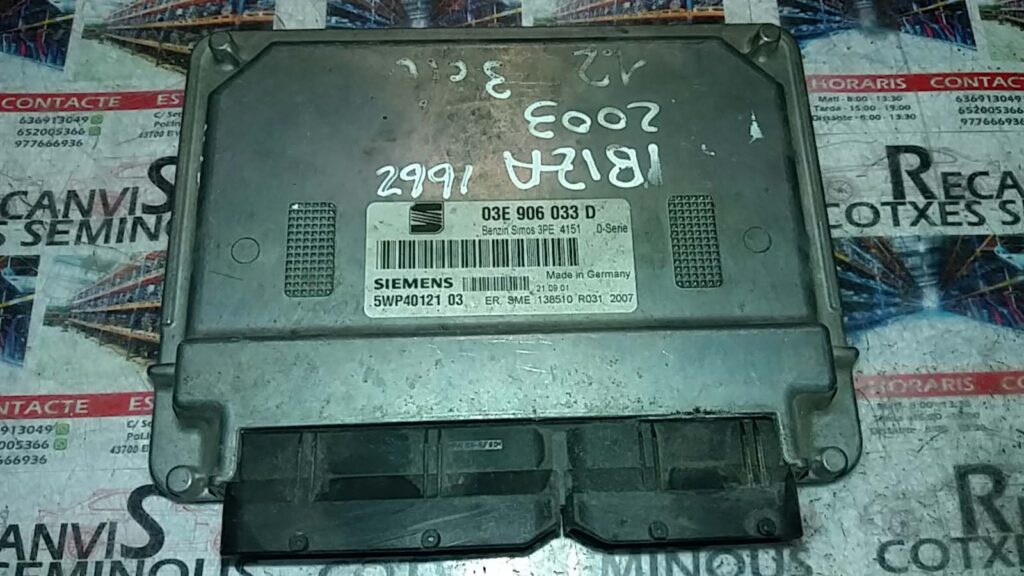 ECU Calculator Motor SEAT IBIZA, 03E906033D, 5WP40121 03, 5WP4012103,