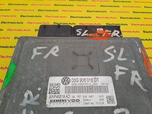 ECU Calculator Motor Seat Leon 2.0TDi, 03G906018DT, 5WP45519AD, SIMOS PPD1.2