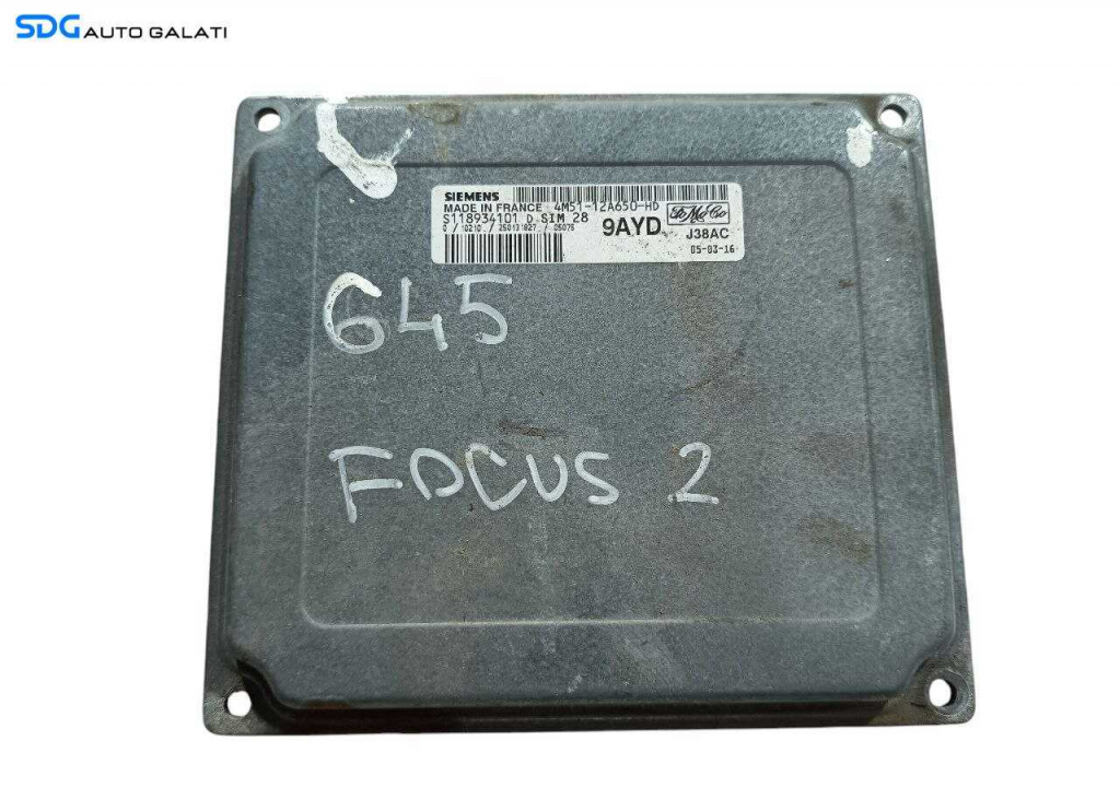 ECU Calculator Motor Siemens Ford C-Max 1.6 Benzina 2004 - 2010 Cod 4M51-12A650-HD 4M5112A650HD [L6688]