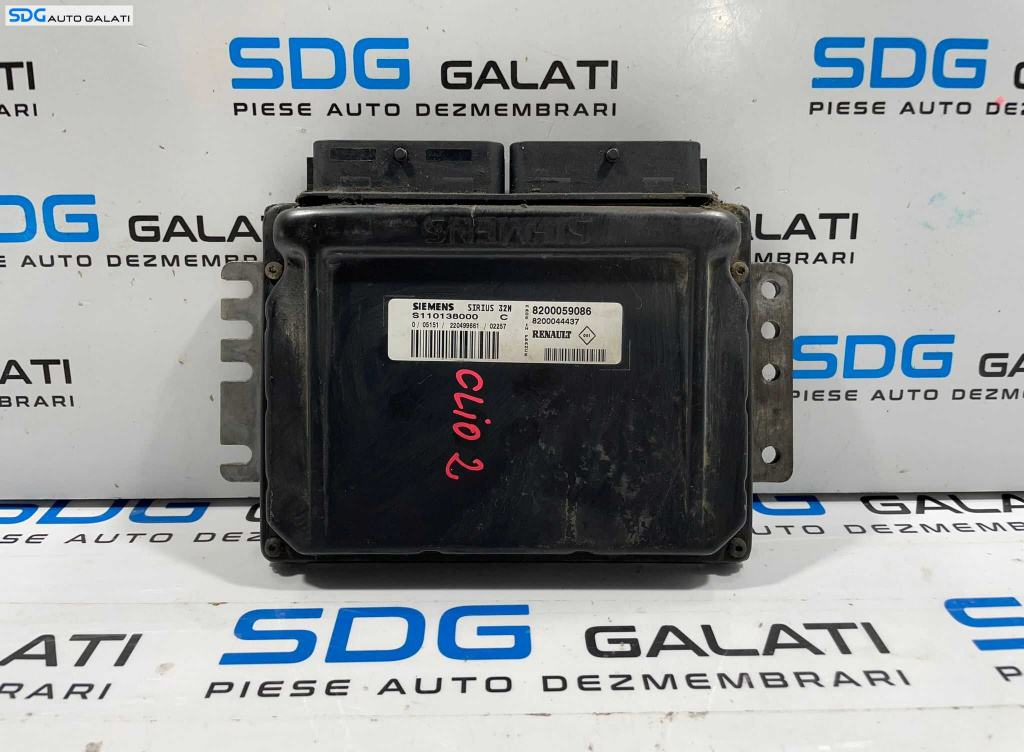 ECU Calculator Motor Siemens Renault Clio 2 Symbol 1.6 Benzina 1998 - 2012 Cod 8200059086 8200044437 S110138000 [L4136]