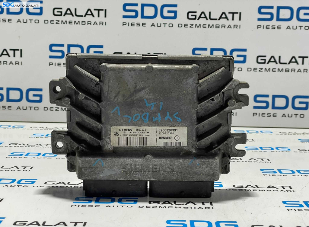 ECU Calculator Motor Siemens Renault Symbol 1.4 Benzina 1998 - 2012 Cod 8200326391 8200326380 S110140002 [L2810]
