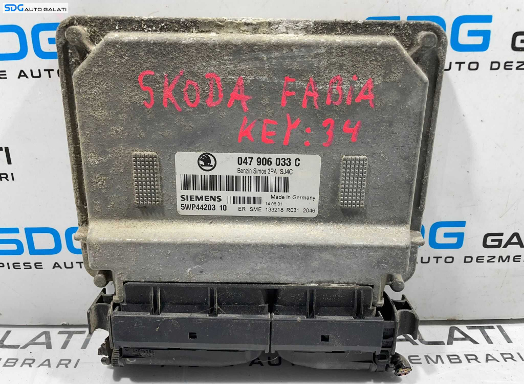 ECU Calculator Motor Siemens Skoda Fabia 1 1.4 MPI 2000 - 2007 Cod 047906033C [L4645] [L4646]