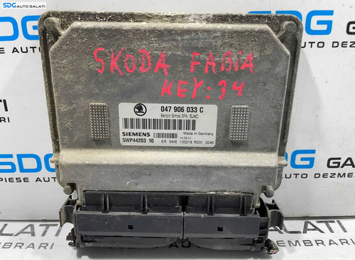 ECU Calculator Motor Siemens Skoda Fabia 1 1.4 MPI 2000 - 2007 Cod 047906033C [L4645] [L4646]