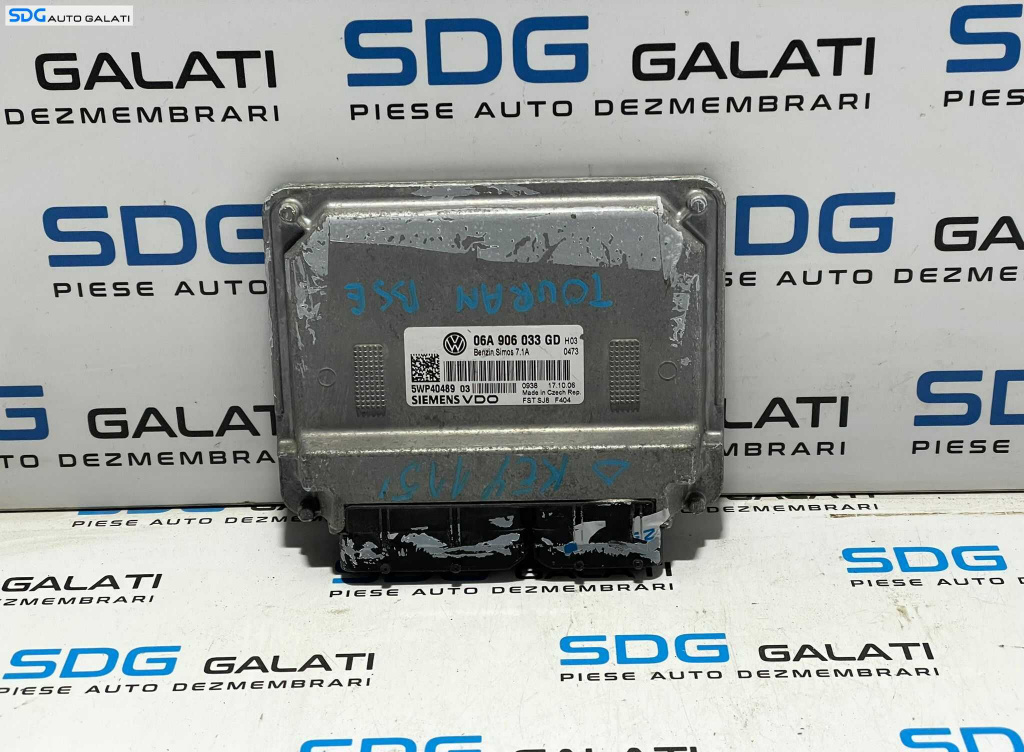 ECU Calculator Motor Siemens VDO Volkswagen Touran 1.6 BSE 2003 - 2010 Cod 06A906033GD 5WP40489 [L3141] [L3142]