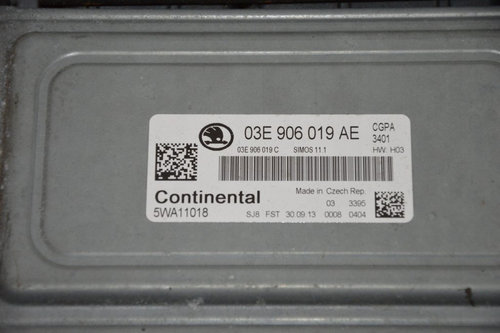 ECU Calculator motor Skoda Fabia, 03E906019AE, 03E906019C, 5WA11018,