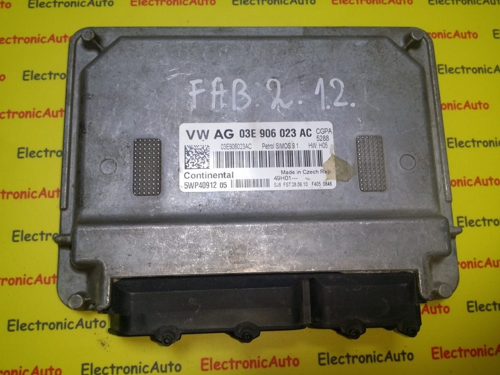ECU Calculator motor Skoda Fabia 1.2 03E906023AC, 5WP40912 05