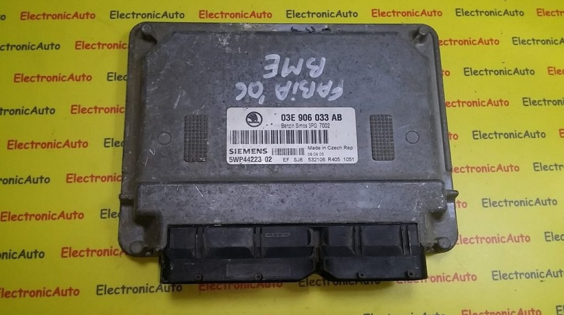 ECU Calculator motor Skoda Fabia 1.2 03E906033AB, 5WP44223 02