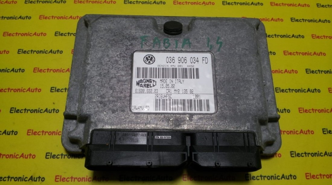 ECU Calculator motor Skoda Fabia 1.4 036906034FD, IAW4MVFD, 6160068203,