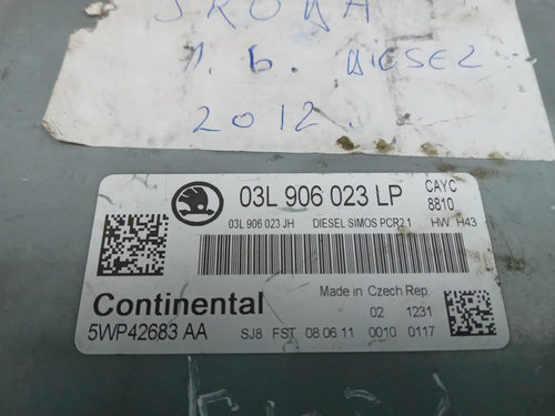 ECU Calculator motor Skoda Octavia 1.6 tdi 03L906023LP, 5WP42683AA