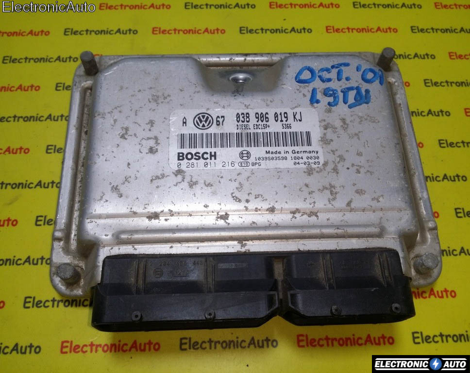 ECU Calculator motor Skoda Octavia 1.9 tdi 0281011216, 038906019KJ