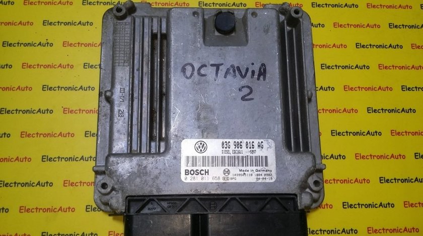 ECU Calculator motor Skoda Octavia 1.9 tdi 0281011658, 03G906016AG, motor BJB