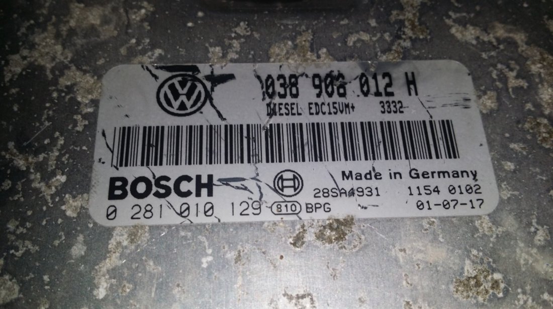 ECU Calculator motor Skoda Octavia 1.9TDI 0281010129 ALH