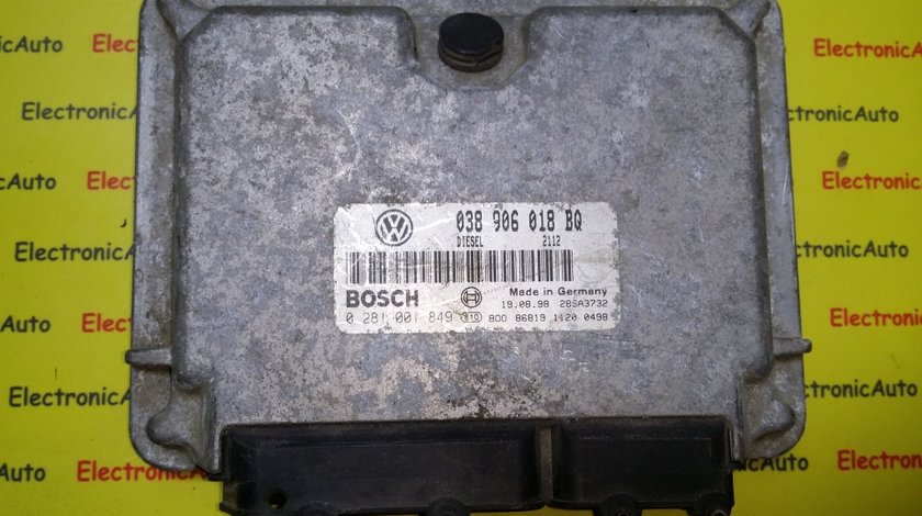 ECU Calculator motor Skoda Octavia 1.9TDI 0281001849 038906018BQ