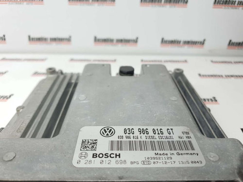 ECU Calculator Motor SKODA SUPERB, 0281012698, EDC16U31, 03G906016GT, 038906016K,