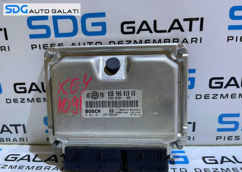 ECU Calculator Motor Skoda Superb 1 1.9 TDI AVF 131CP 2002 - 2008 Cod 038906019KD 0281011205