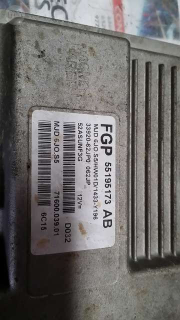 ECU Calculator Motor SUZUKI SWIFT, 7160003901, 55195173 AB, MJD6JOS5, HW01D,