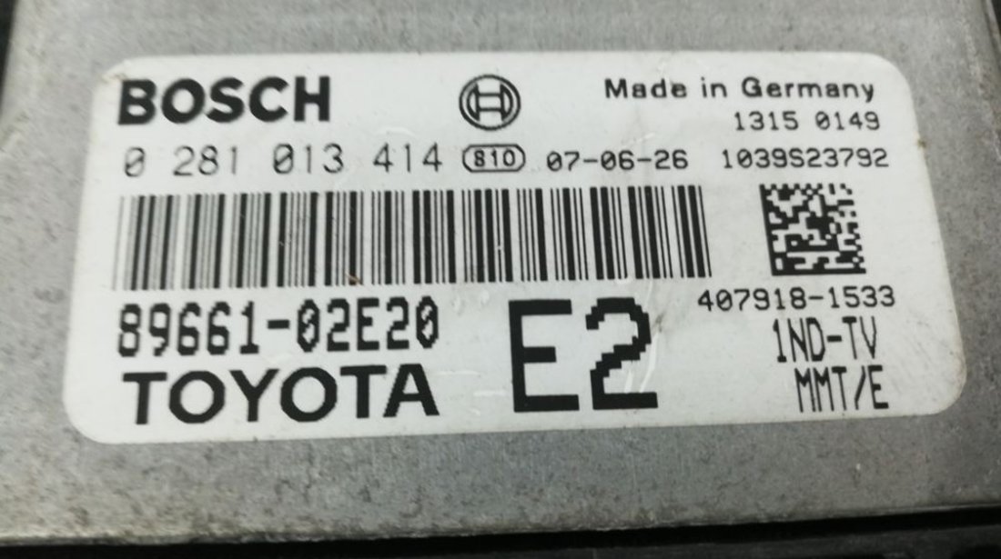 ECU calculator motor Toyota Auris 1.4-4D An 2006 2007 2008 2009 cod 89661-02E20