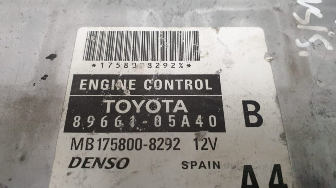 ECU Calculator Motor Toyota Avensis, 89661-05A40, MB175800-8292