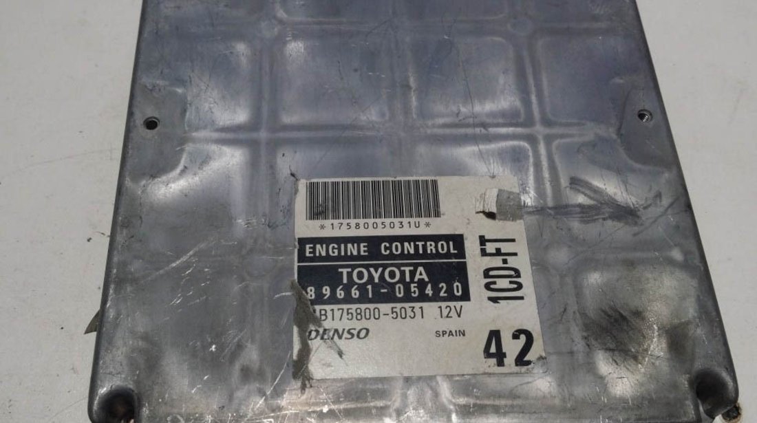 ECU Calculator motor Toyota Avensis T22 1CDFT 42 89661-05420