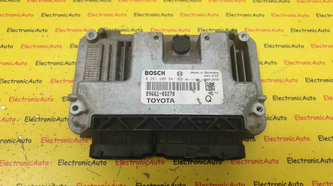 ECU Calculator Motor Toyota Yaris 1.0i, 0261208841, 89661-0D270