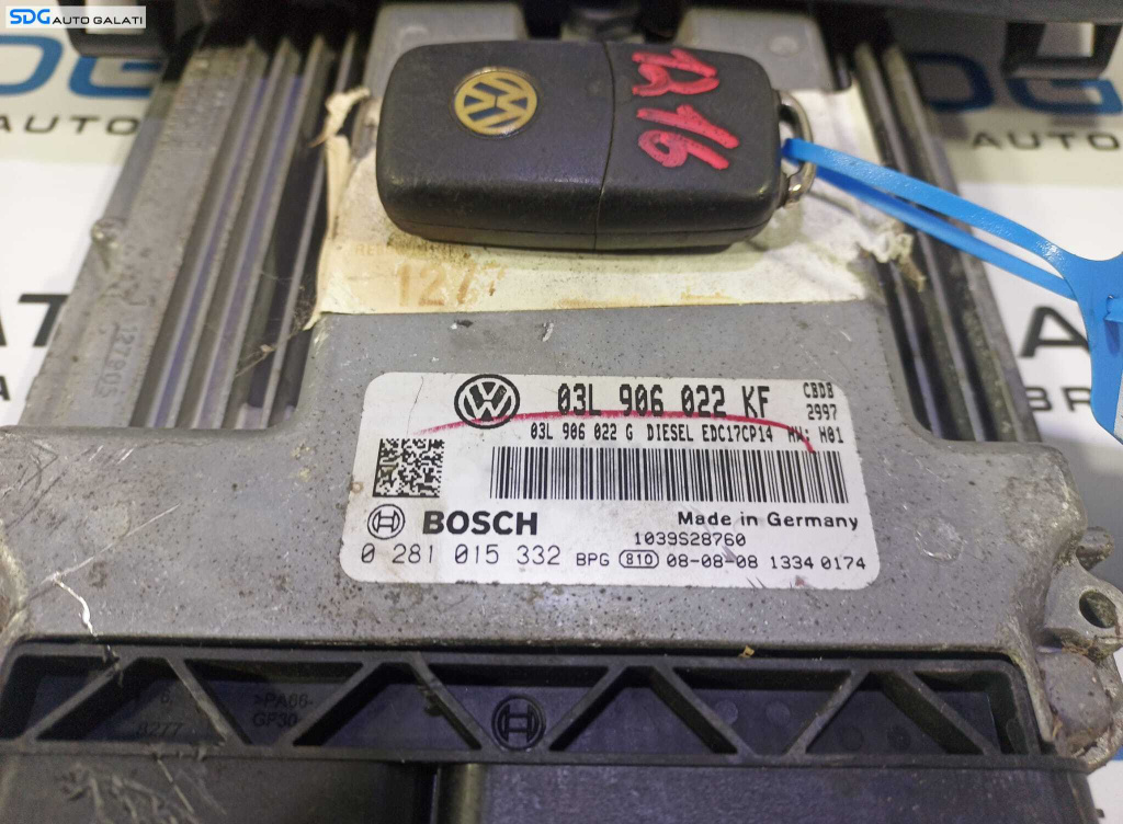 ECU Calculator Motor Volkswagen Audi Seat Skoda 2.0 CBD CBDB 2003 - 2009 Cod 03L906022KF 0281015332 [L1642.1]